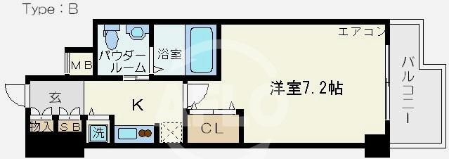 レジュールアッシュ難波リュクスの間取り|レジュールアッシュ難波リュクス　開放的な室内