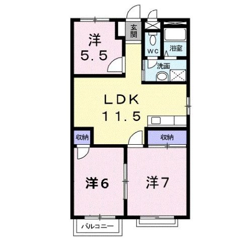 サンメゾン（Ⅱ）の間取り