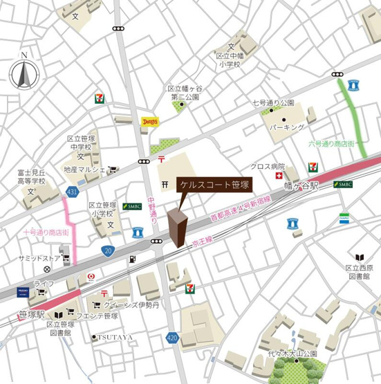 【地図】 | ケルスコート笹塚