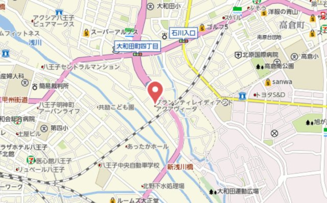 『八王子市マンション』グランシティレイディアントアクアヴィータ【仲介手数料無料】の地図|～仲介手数料無料☆八王子ひなた不動産～グランシティレイディアントアクアヴィータ