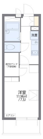 レオパレスセノーテ黒川の間取り|代表的な間取のため実際の間取とは異なる場合があります