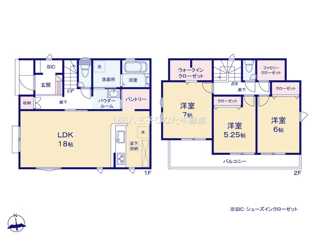 『八王子市新築戸建て』八王子市四谷町736-1【仲介手数料無料】　２期の間取り|～仲介手数料無料☆八王子ひなた不動産～八王子市四谷町　新築戸建て
