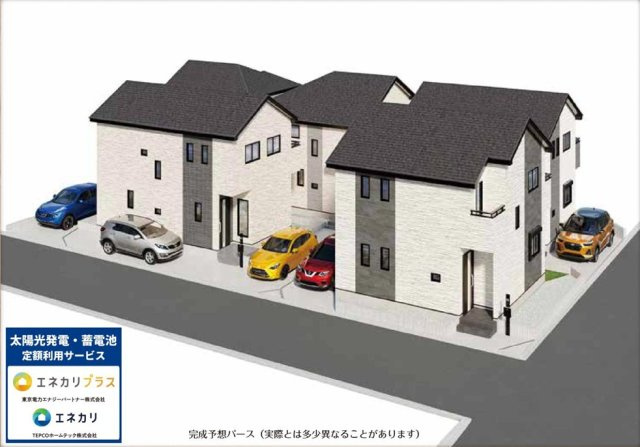 練馬区大泉学園町５丁目新築戸建全５棟の外観パース