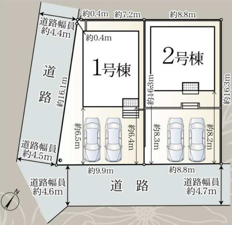 売中古戸建　静岡市清水区梅ヶ谷の区画図