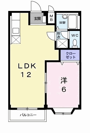 パステルハイツ２１　Ｂの間取り