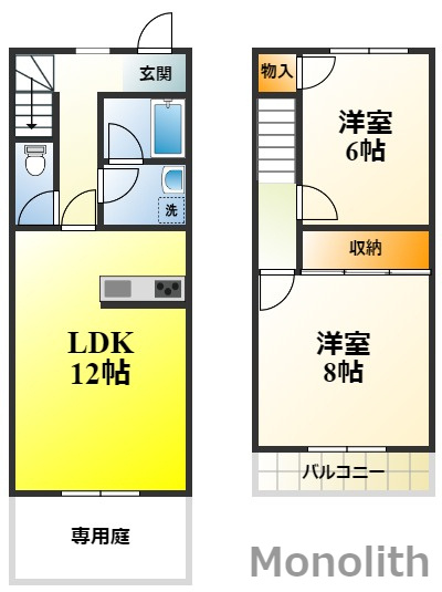 ヴェルクール貝塚の間取り