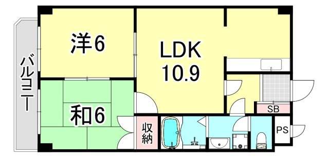 リッチライフダイコクの間取り
