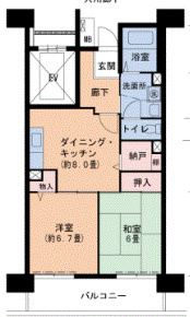ルネシティ脇浜町第2 7号棟の間取り