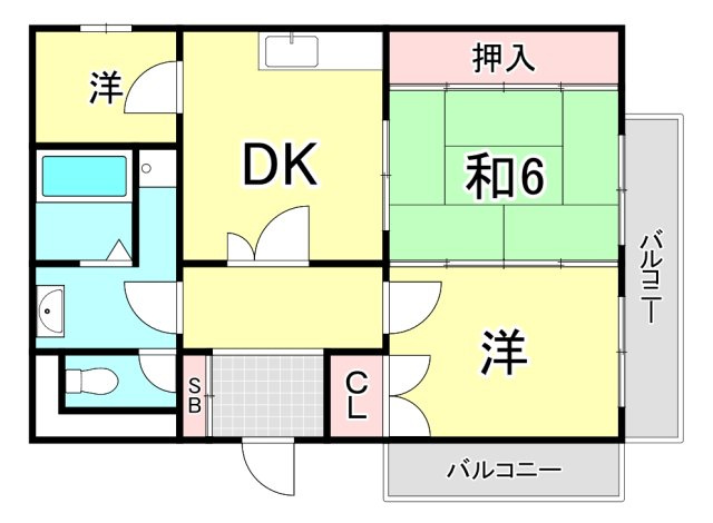 フェイバリー甲東園Ⅱの間取り