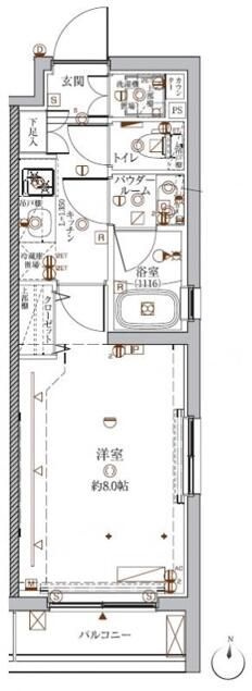 クレイシア目黒都立大学の間取り