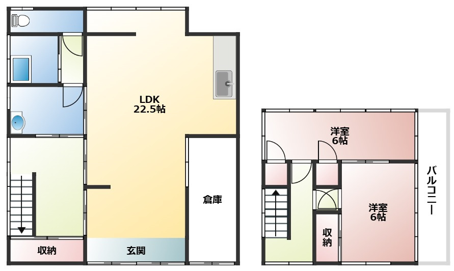 羽生市西貸家の間取り