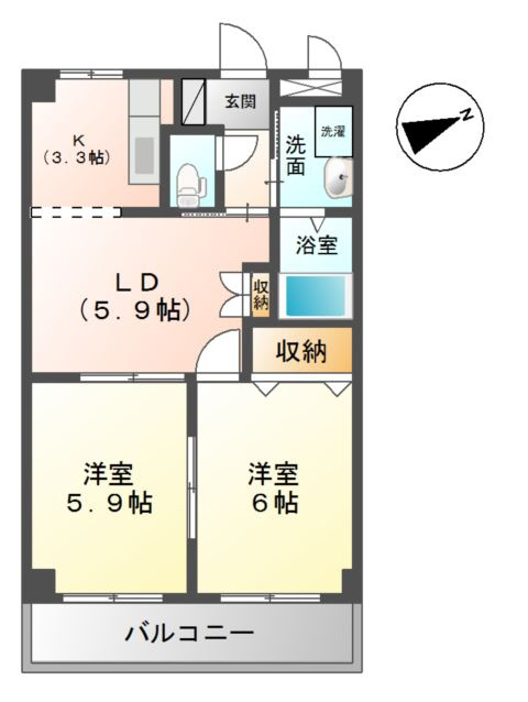 ｗｏｏｄ　ｖｉｌｌａｇｅ　Ⅱの間取り