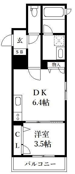 シャーメゾン大橋の間取り