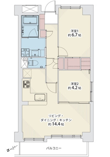 【間取り】 | 牛田ロジュマン不動院