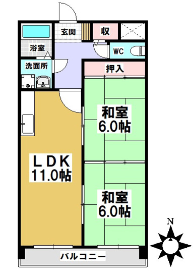【間取り】 | ファミール元柴田東町