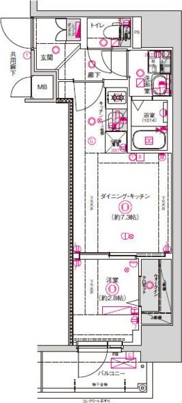 CREST TAPP東別院の間取り