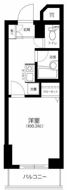 江東区亀戸２丁目の賃貸マンションの間取り