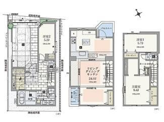 【間取り】 | 中野区中野5丁目　新築戸建　№2 16590万円