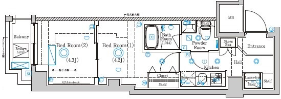 ラフィスタ亀有の間取り