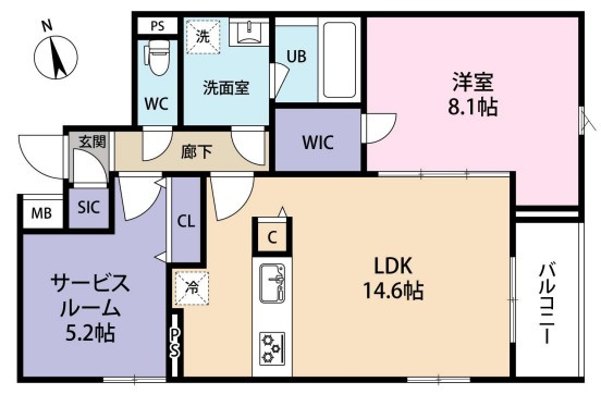 SPコート興野の間取り