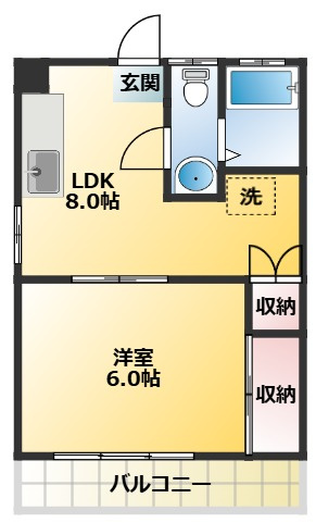 フラット長原の間取り