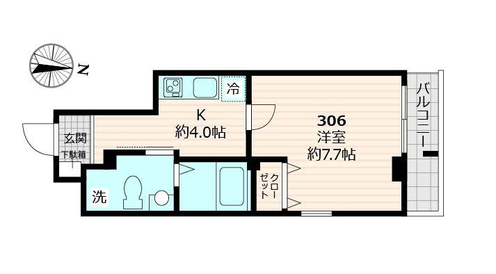 クロストーン町屋の間取り