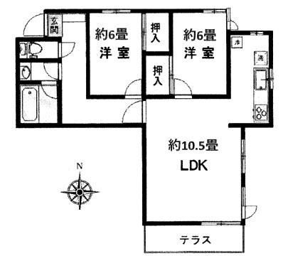 杉並区高井戸東３丁目の賃貸マンションの間取り