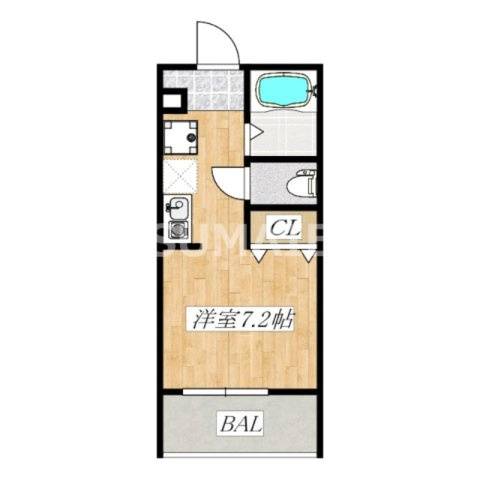 MELLAS北与野の間取り|南向き7.2帖1R☆彡