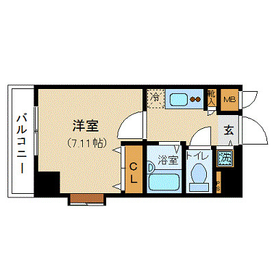 K＆W西新橋の間取り