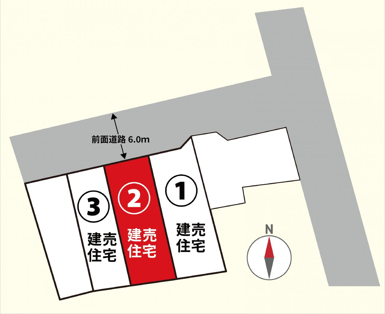 プレミアムレジデンス天神 ２号地の区画図