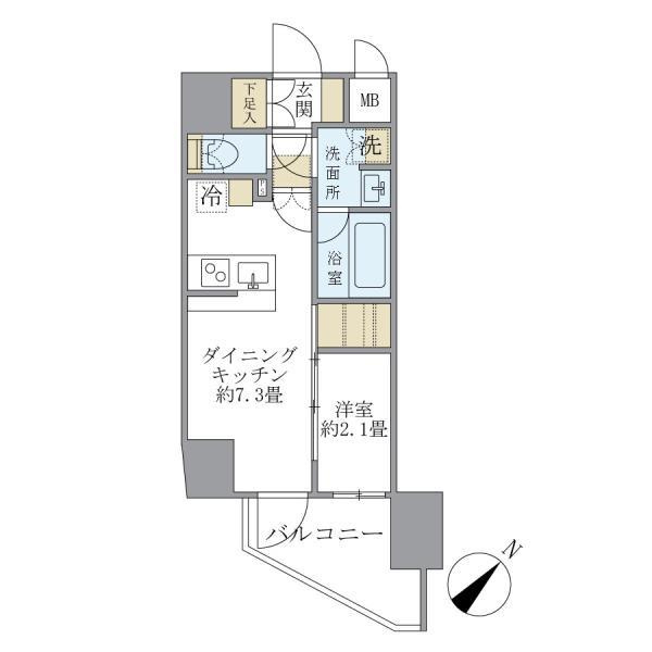 アジールコート町屋の間取り