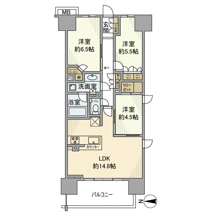 ＡＱＵＡ　ＶＩＳＴＡの間取り