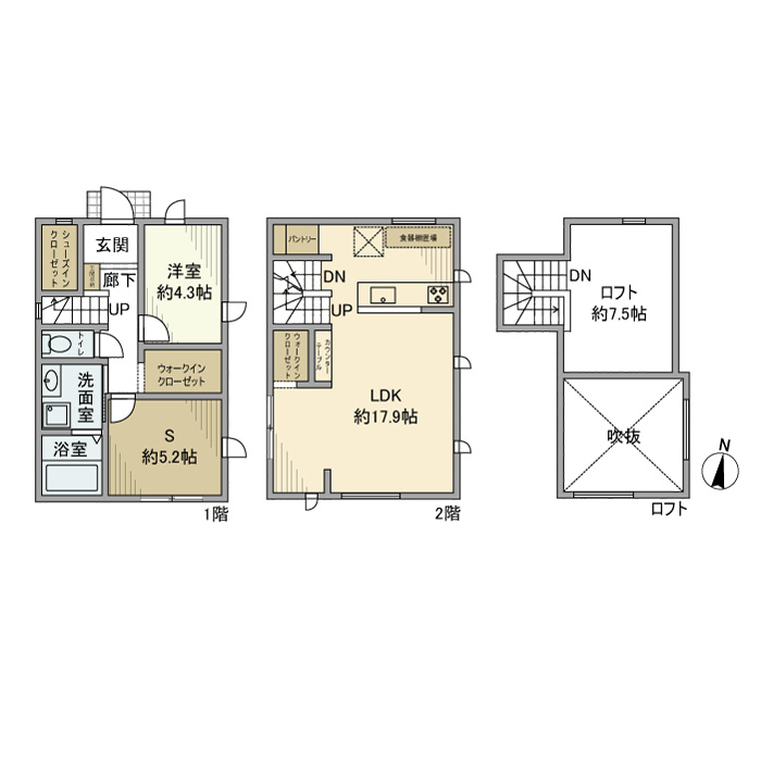 下井草戸建の間取り