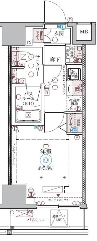 クレヴィスタ品川西大井Ⅱの間取り