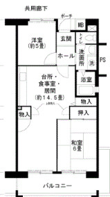 グリーンヒルズ鷹取4号棟の間取り