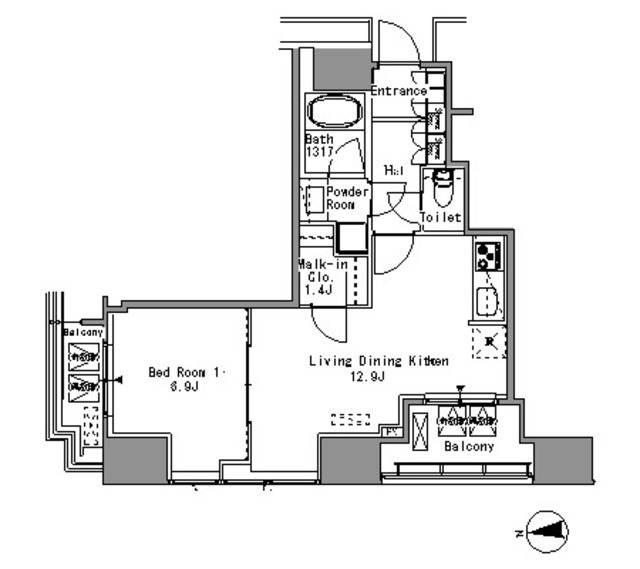 Ｗｈｉｔｅ　Ｔｏｗｅｒ　Ｈａｍａｍａｔｓｕｃｈｏの間取り