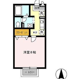 【間取り】 | ポレール・Ｋ【名古屋市賃貸・元柴田西町】