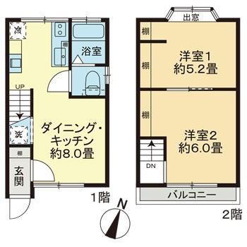 墨田区京島３丁目戸建ての間取り