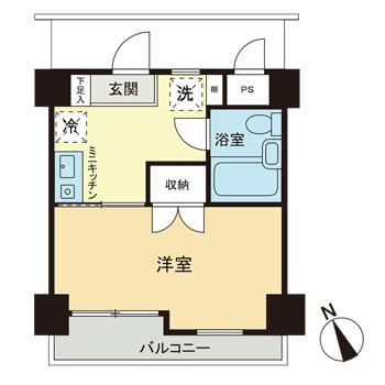 スペーシア西新宿の間取り