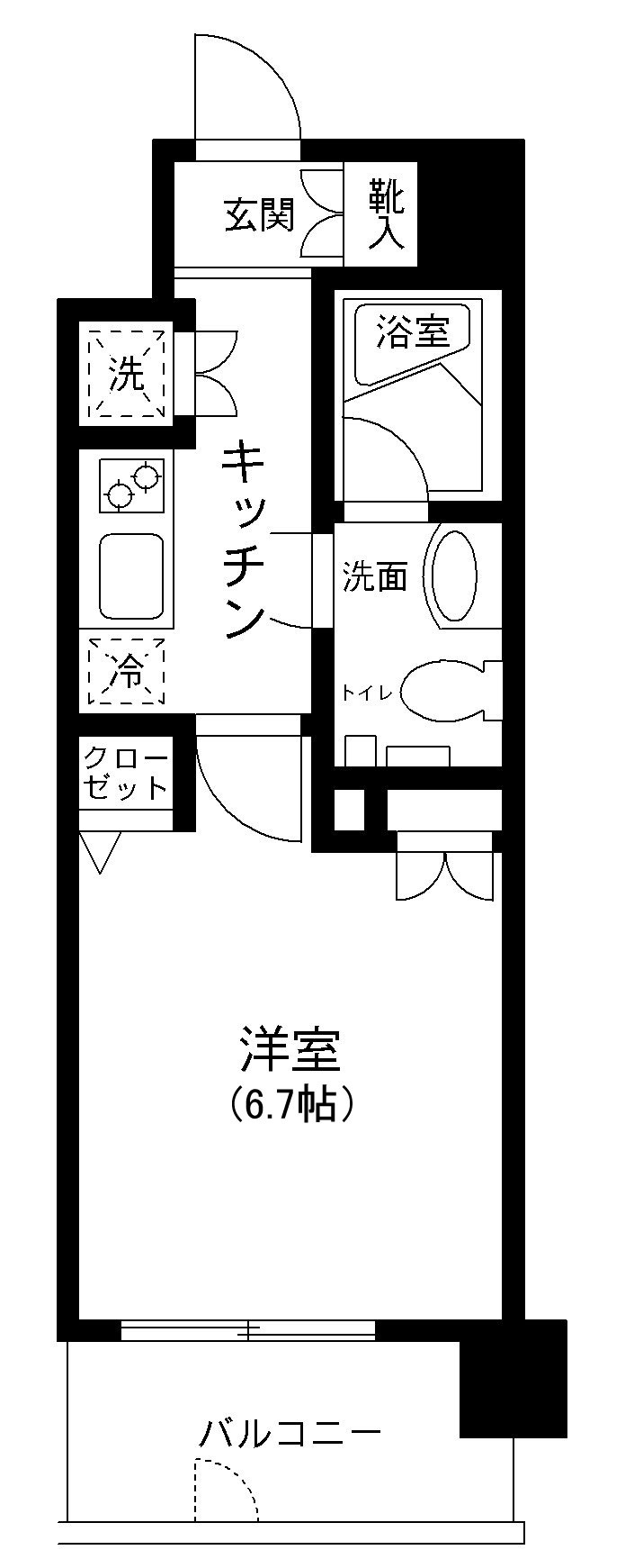 プライムアーバン田町の間取り|★間取り図★※反転タイプ