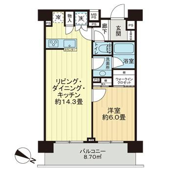 ライオンズクオーレ東京三ノ輪シティゲートの間取り