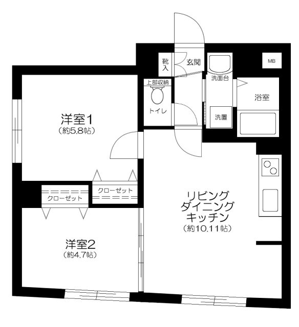 ＣＥＮＴＲＡＬ　ＧＡＲＤＥＮ　ＲＥＳＩＤＥＮＣＥ　ＴＯＫＹＯの間取り