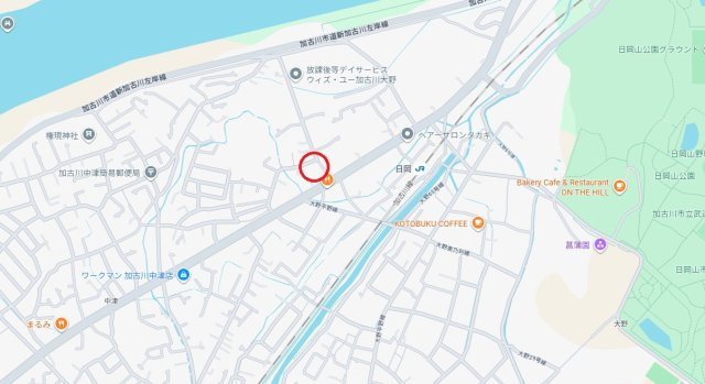 加古川市加古川町大野　　JR「日岡駅」徒歩5分の地図
