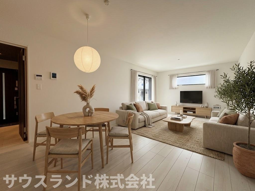 八王子市四谷町2期　の居間・リビング|※本画像はCGで作成しており、実際に現地に家具は置かれておりません。また、価格に家具は含まれておりません。