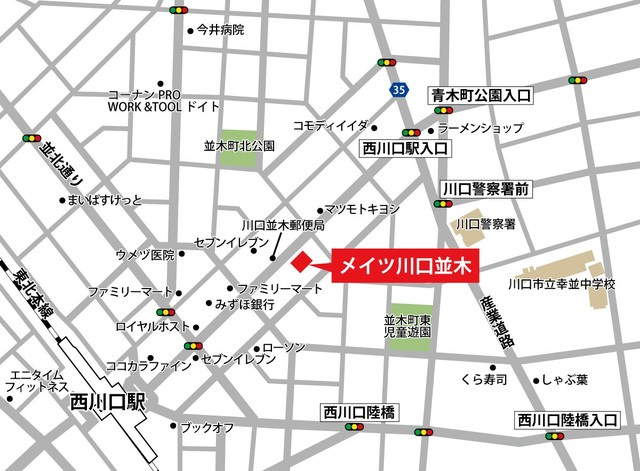 メイツ川口並木の地図
