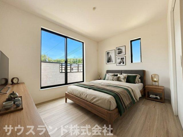 八王子市弐分方町10期　F号棟の洋室|※本画像はCGで作成しており、実際に現地に家具は置かれておりません。また、価格に家具は含まれておりません。