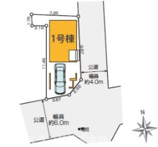八王子市子安町５期の区画図|きれいな四角い整った形の区画です。家具の配置がしやすく、無駄のないゆったりとした間取りが叶います。