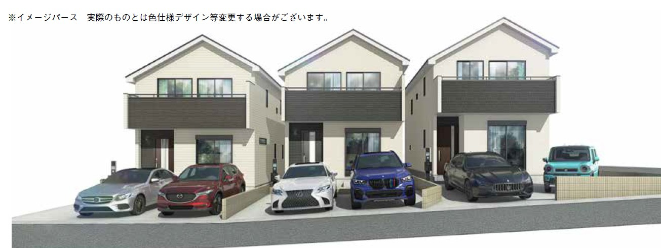 八王子市横川町20期　B号棟の外観パース|外観パース