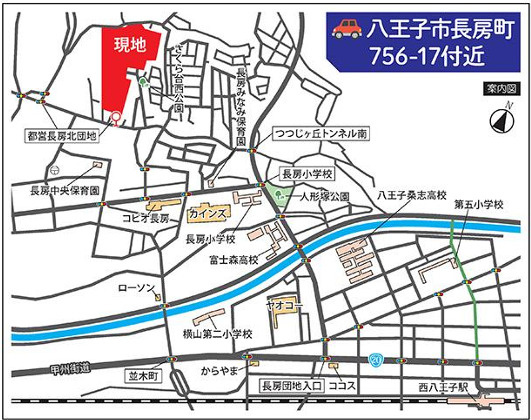 プラスパータウン長房～全187区画～の地図