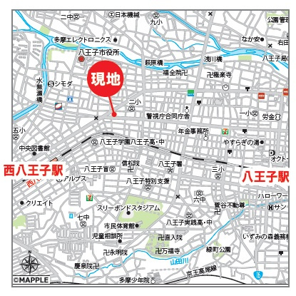 グリーンパーク西八王子の地図